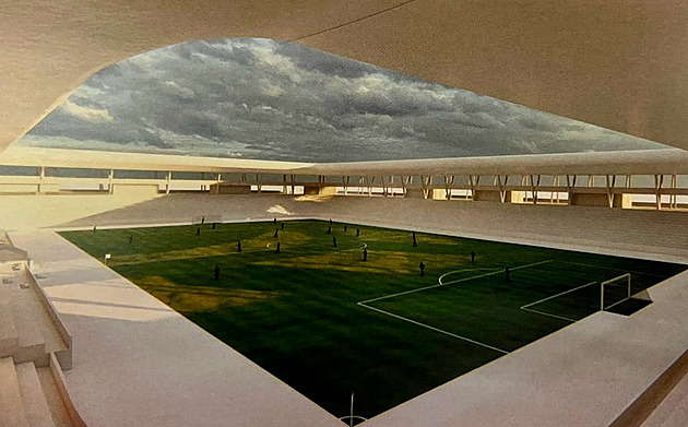 Sevřená aréna bez stožárů. Brno ukázalo, jak by mohl vypadat stadion na Srbské