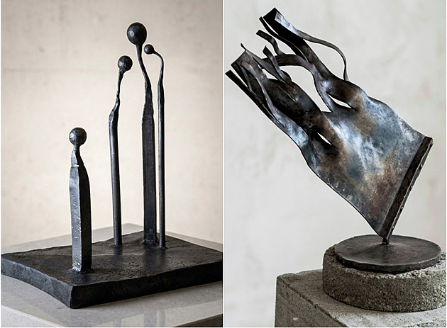 Z ateliéru ukradli sochy autora Pražského metronomu. Asi mysleli, že jsou bronzové