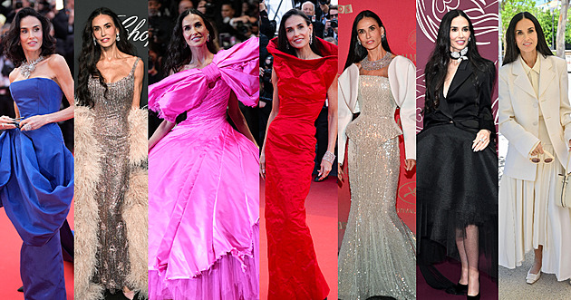 Sexy, rafinovaná i francouzsky chic. Demi Moore je módní hvězdou Cannes
