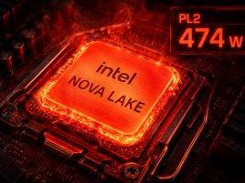 Nova Lake: 474 wattů pro nominální provoz, 3× 8 pin na desce pro CPU